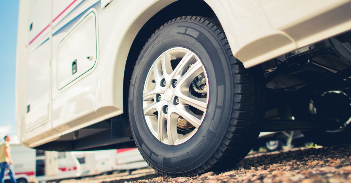 black tire on an rv - 247 Self Storage rv storage