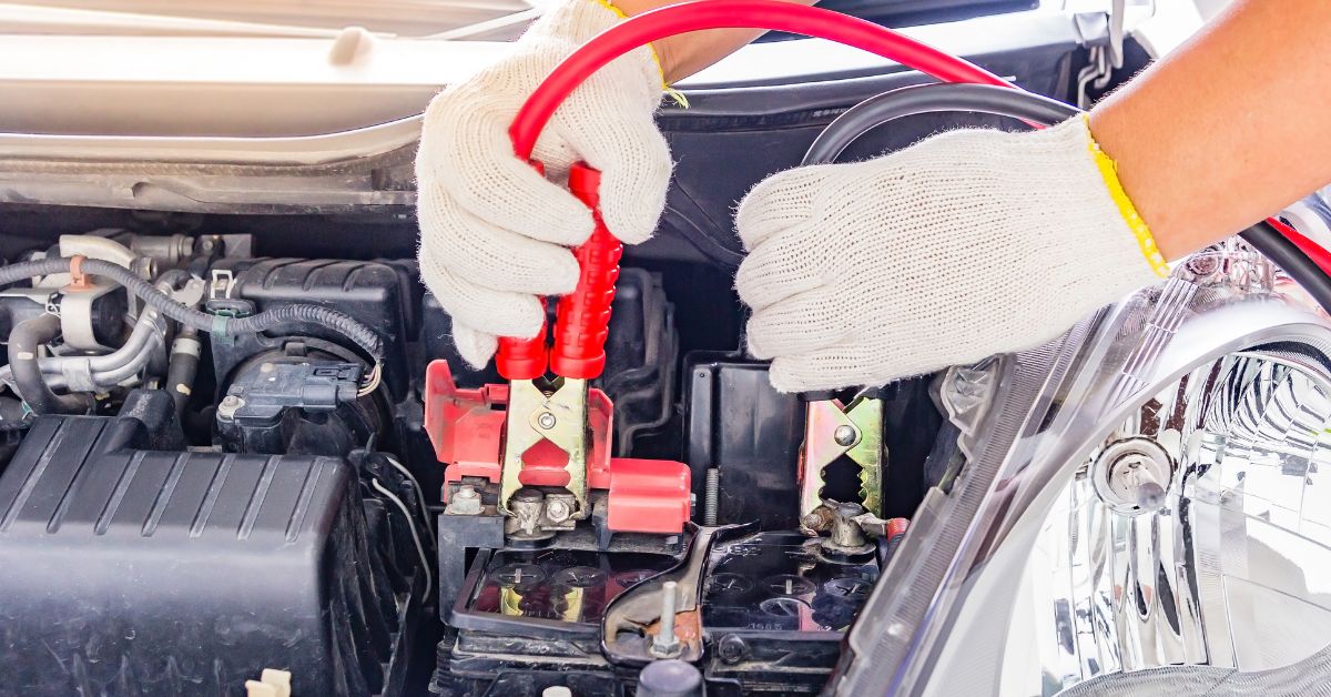 person testing battery in an rv - 247 Self Storage rv storage