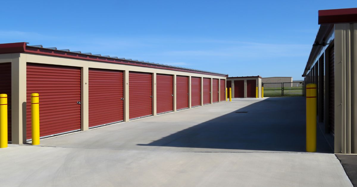 self storage facility with red doors - 247 Self Storage self storage