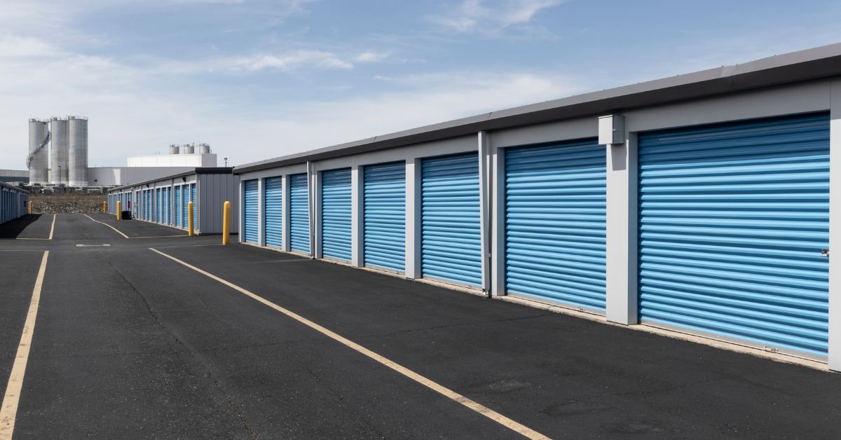 self storage facility with blue doors - 247 Self Storage Self Storage