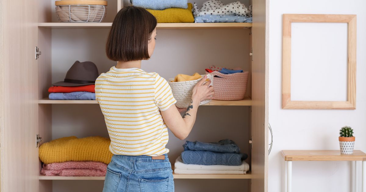 woman organizing home - 247 Self Storage Self Storage